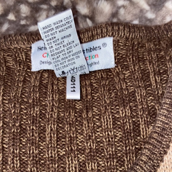 Heirloom collectibles Christmas Collection Zip up vintage Sweater Large - Picture 8 of 9